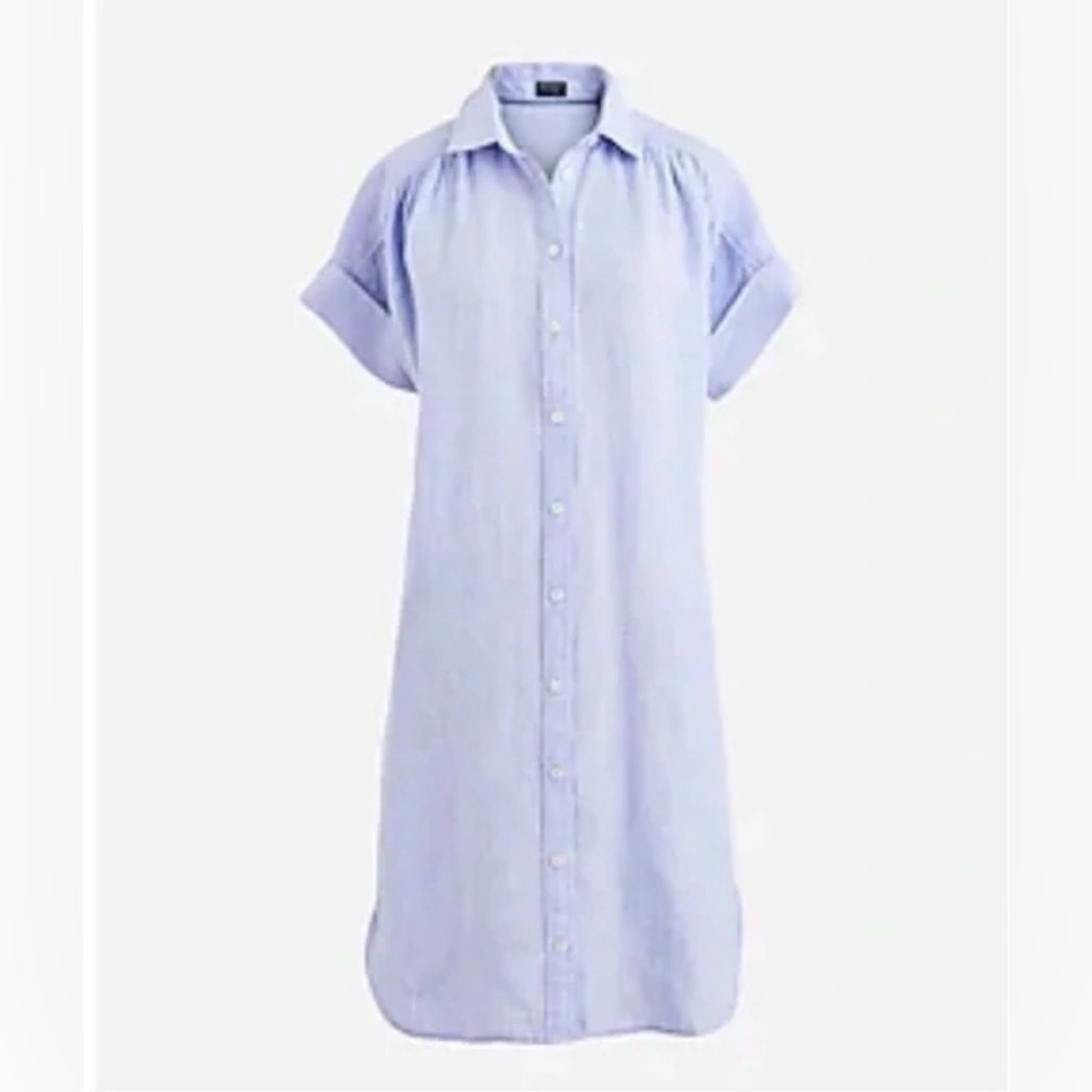 J. Crew Relaxed-fit short-sleeve Baird McNutt Irish linen shirt-dress